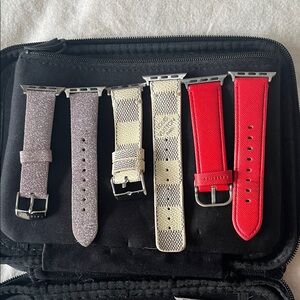 Stylish Apple Watch Band Set (9) with Case